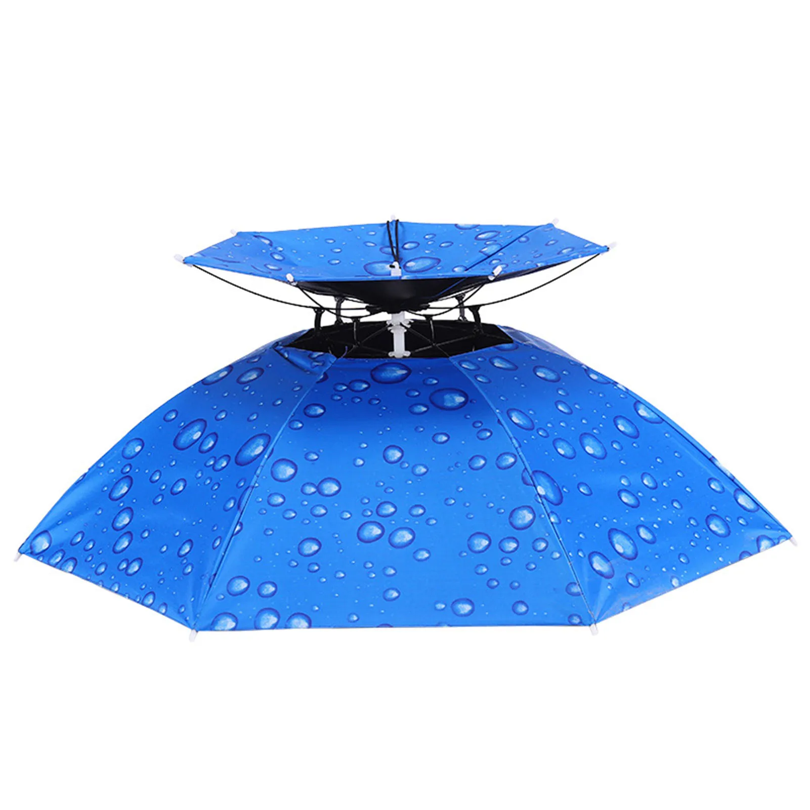 Sporting Outdoor FolAle Head Umbrella Hat Anti-Rain Anti-UV Fishing Caps Portabl - £32.77 GBP