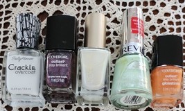 Five (5) Bottles of Various Brands of Nail Polish ~ Nail Color ~ Nail Gloss (21) - £17.65 GBP