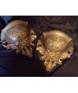 Vintage Syroco ornate gold wall pockets - $42.00