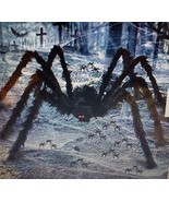 Halloween 40g  Giant Spider Web with Large Spider, Stretch Cobweb - $32.26 CAD