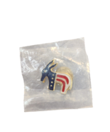 Vintage Democrat Donkey USA Gold Tone Lapel Pin (CC) Flag Pin-New - $15.00