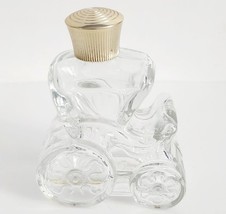Avon Vintage Carriage Wagon Empty Glass Cologne Bottle 3&quot; Clear - $29.41 CAD