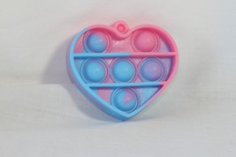 Novelty Keychain (new) HEART SILICONE - BABY BLUE &amp; PINK, COMES W/ CHAIN - $7.27