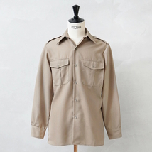 New Unissued French army beige khaki long sleeved shirt cream safari - $15.00