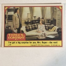 Three’s Company trading card Sticker Vintage 1978 #31 John Ritter Audra Lindley - £1.86 GBP