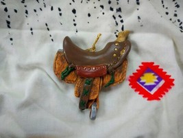 Cowboy Horse Saddle Riding Christmas Tree Ornament Western Rodeo Vtg 1980s 1990s - £10.65 GBP