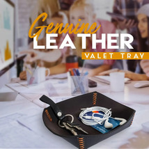 Genuine Leather Valet Tray Organizer Catchall Tray Keys Jewelry Coin Wallet Tray - £15.02 GBP