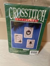 Vintage Christmas Counted Cross Stitch Bernat Victorian Samplers Ornamen... - $6.16