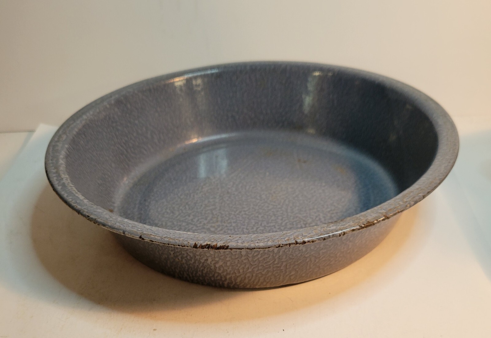 Graniteware Gray Swirl Pan/Bowl 11&quot; Vintage - $25.00