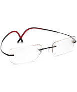 Silhouette Eyeglasses 7772 50 6058 7581 Black/Red Rimless Austria 53[]21... - €216,14 EUR