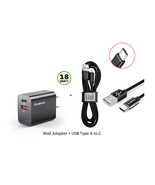 18W Wall Charger + 3 FT TYPE A to C USB For Motorola G Play 2024 XT2413 - £9.66 GBP