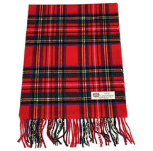 100%Cashmere Scarf Classic Plaid Red Forest Blue Yellow Wool Wrap#1008 F... - £15.56 GBP