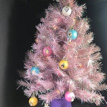 Disney Princess Christmas tree with ornaments lights purplish pinkish 3 ft.  - £166.33 GBP