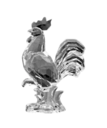 Rooster 93068 Figurine Crystal Cut Acrylic Clear 4.5&quot; H - £15.75 GBP