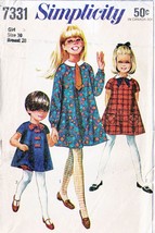 Girl&#39;s DRESS &amp; BLOOMERS Vintage 1967 Simplicity Pattern 7331 Size 10 UNCUT - £9.59 GBP