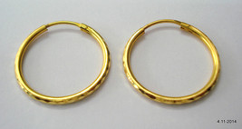 traditional design 20k gold earrings hoop earrings handmade jewelry - £310.72 GBP