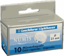 Lighthouse Round Direct Fit Coin Capsules, 31 mm Half Dollar 10 pack - $10.99