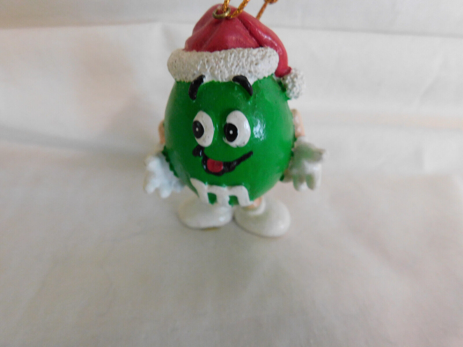 M Ms Green Santa Ornament 2 1/4 Inches 1996 - $1.99