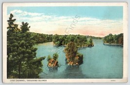 Lost Channel Thousand Islands Linen New York Postcard Landscape Nature - £8.21 GBP