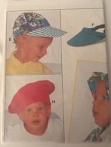 Burda Sewing Pattern 4574 Toddler Hats Sunhats Visors Caps Headbands Uncut - $9.99