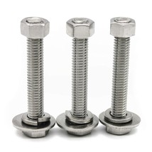 (10 Sets) 1/4-20X2-1/2&quot; Stainless Steel Hex Head Screws Bolts, Nuts, Fla... - $32.94