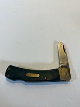 Schrade USA 50T Old Timer Pocket Knife Green Lockback MODIFIED BLADE - $24.75