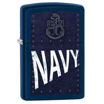 Zippo Lighter - U.S Navy Rivets in Navy Matte - 854712 - £26.58 GBP
