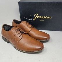 Jousen Milan Men&#39;s Oxfords Sz 9.5 M Dress Shoes Brown Lace Up - £24.58 GBP
