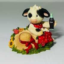 Mary&#39;s Moo Moos &quot;I Cudn&#39;t Be Happier&quot; Coca-Cola Cow Figurine Enesco Vintage 2.5&quot; - £26.03 GBP