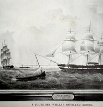 The Castor South Sea Whaler Ship 1926 Nautical Antique Print Whale Hunti... - £19.65 GBP