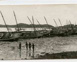Pearl Luggers Real Photo Postcard Thursday Island Australia 1930&#39;s - £37.37 GBP