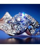 Original EARTH MINED DIAMOND Deco Engagement Ring Vintage 14K GOLD Solit... - $6,455.25