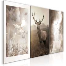 Tiptophomedecor Stretched Canvas Nordic Art - Autumn Evenings - Stretched & Fram - £78.55 GBP+