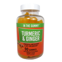 Turmeric &amp; Ginger Antioxidant &amp; Anti-Inflammatory 90 Gummies Orange Flavor - £26.13 GBP