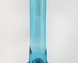 Vintage Murano Art Glass Decanter Large Teal and Yellow with Stopper U256 - $1,699.99