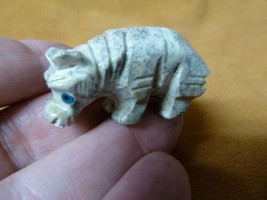 (Y-HIP-7) HIPPO Hippopotamus GRAY gem Gemstone carving SOAPSTONE River H... - £6.73 GBP