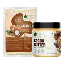 100% Pure Organic Shea Butter &amp; Cocoa Butter Raw Unrefined African 2X100g - £18.94 GBP
