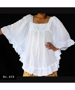 No.428- Handmade 1X 2X 3X 4X 5X 6X 7X Plus Size Woman Batwing Blouse Blo... - $40.00+