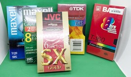 Maxell, JVC, BASF &amp; TDK Various Grades Blank T-120/60 Sealed VHS Tapes Lot Of 5 - £12.96 GBP