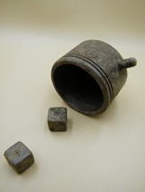 Roman dice set. Two dices and a shaker - London Museum version - resin r... - $44.11