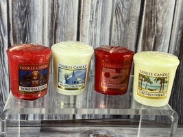 4 Yankee Candle Votive Sampler White Christmas Beach Cherries Snow Home Holidays - $14.50