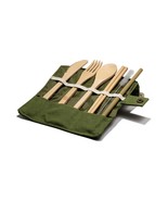 PLANT OATH | Bamboo Utensils Set | Eco-Friendly 5-Piece Cutlery Set | Ca... - $264.35 MXN