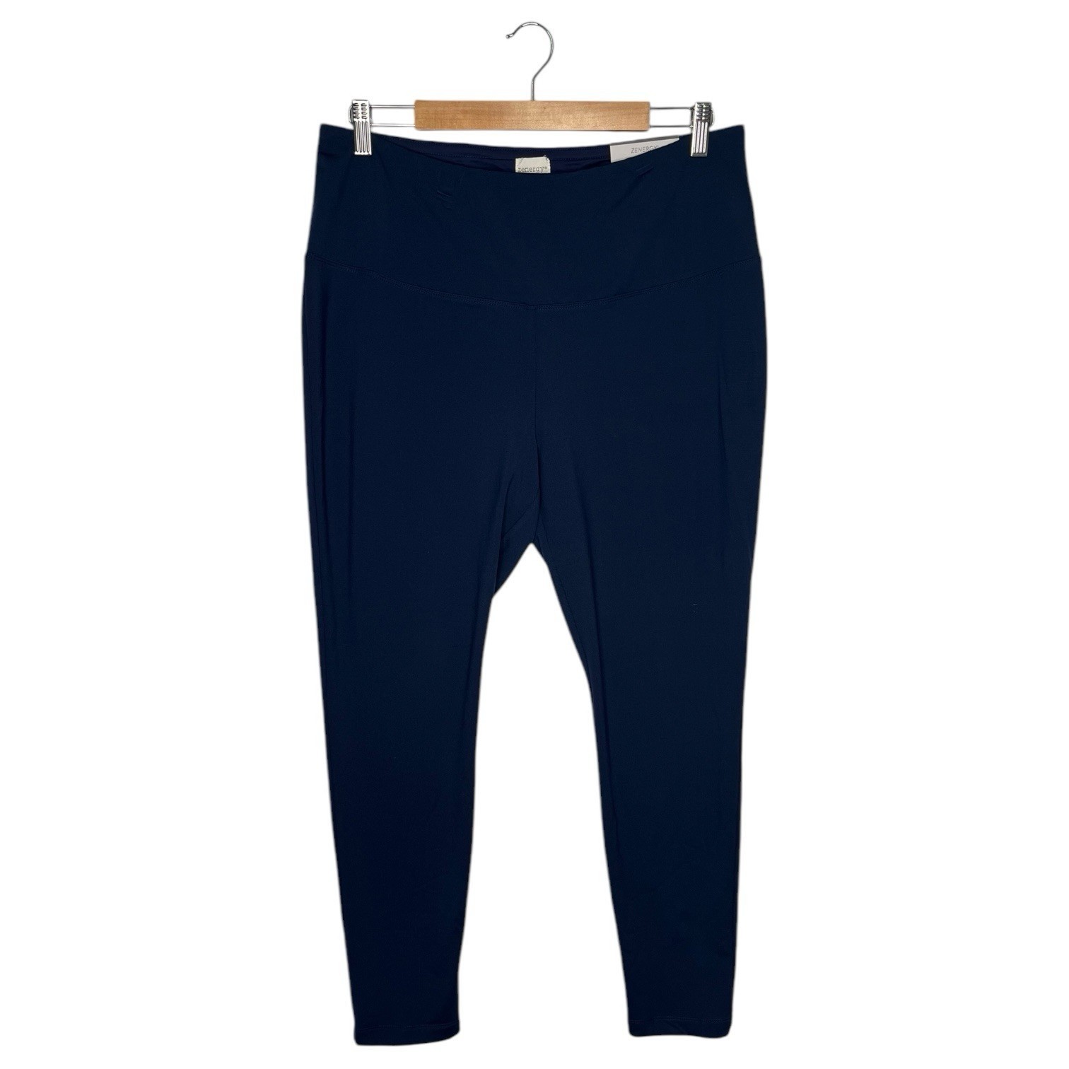 New Zenergy Chicos Pants Womens 2 Blue Ankle So Slimming Cozy Leg Pull O... - $27.71