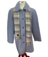 London Fog Women’s Wool Blend Peacoat Bluish Gray Lined Size Large With ... - £35.54 GBP
