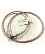 Authentic Kameleon Pink Leather Choker Cord Necklace, 16&quot;, KLCMP16, New - $260.17 MXN