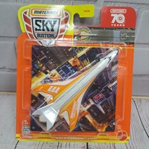 Matchbox Sky Busters Hypersonic Jet Orange &amp; White w/Playmat, 13/32 70th... - $8.79