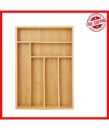 Compact Bamboo Kitchen Organizer with 6 Slots for Utensils &amp; Office Supp... - $794.13 MXN