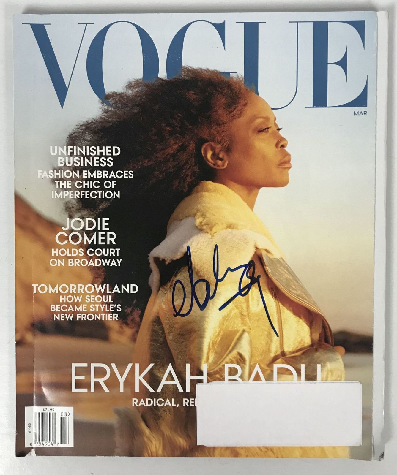 Primary image for Erykah Badu Signed Autographed Complete "Vogue" Magazine