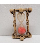 Vtg. Skeleton Sand Timer 8 Souls 6&quot; Gothic Skull &amp; Bones Hourglass 5.5 m... - $49.40