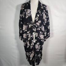 SPIRITUAL GANGSTER Women's 'MAYA' Black FLORAL KIMONO ROBE - One Size - $13.86